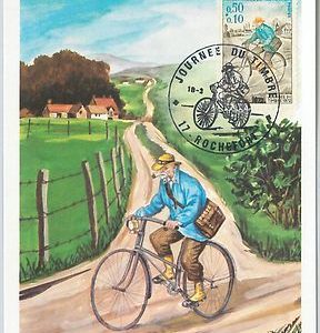 63526  -  FRANCE - POSTAL HISTORY: MAXIMUM CARD 1972 - BICYCLE Journee du Timbre