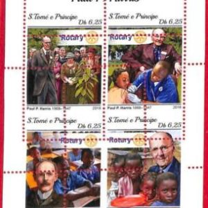 A3259- SAO TOME & PRINCIPE, ERROR MISPERF: 2018 Harris, Rotary, Medicine, Africa