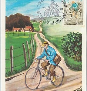 63522  -  FRANCE - POSTAL HISTORY: MAXIMUM CARD 1972 - BICYCLE Journee du Timbre