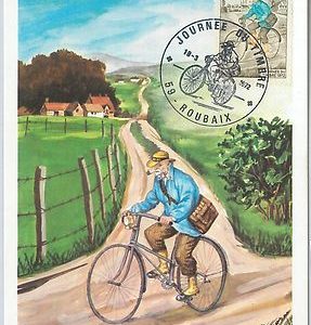 63531  -  FRANCE - POSTAL HISTORY: MAXIMUM CARD 1972 - BICYCLE Journee du Timbre