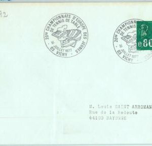 95578  -  FRANCE  - POSTAL HISTORY - SPECIAL POSTMARK on cover: PING PONG  1977