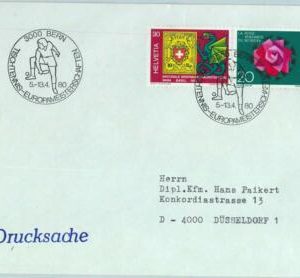 95602 - SWITZERLAND - POSTAL HISTORY - SPECIAL POSTMARK on Cover PING PONG  1980