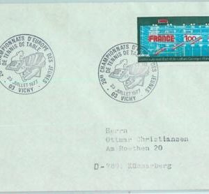 95571  - FRANCE  - POSTAL HISTORY - SPECIAL POSTMARK on cover: PING PONG 1977