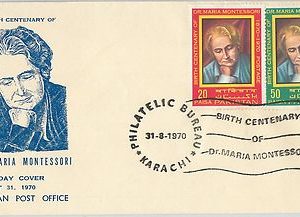 62608 -  PAKISTAN  - POSTAL HISTORY - FDC COVER Scott # 294/95  1970  MONTESSORI
