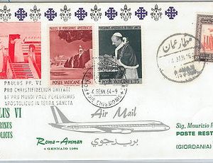 58790 -  JORDAN - POSTAL HISTORY:  PAPAL VOYAGES  special cover VATICANO 1964