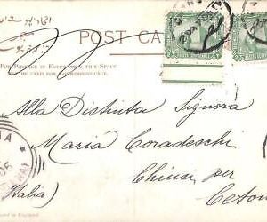 ac6609 -  EGYPT  - Postal History -  POSTCARD to ITALY  1905