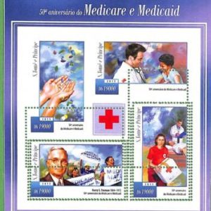 A3517-Sao Tome & Principe ERROR MISSPERF 2015  medicine RED CROSS красный крест