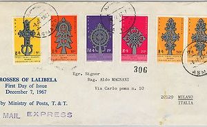 64924 - ETHIOPIA - POSTAL HISTORY -  FDC COVER: Michel # 576/80  1967  Crosses
