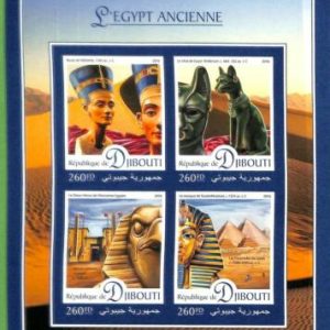 A0441 - DJIBOUTI - IMPERF stamp SHEET  2016 art ancient Egypt Cat древний Египет