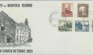 82295 -  NORFOLK ISLAND - POSTAL HISTORY - FDC  COVER 1953 -  SG # 13/18