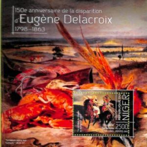 A8452 - NIGER - ERROR MISPERF  Stamp Sheet - 2013 Eugene Delacroix ART