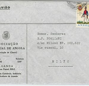 62364  -  ANGOLA - POSTAL HISTORY:   COVER to ITALY 1950'S