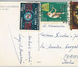 59884 - COLOMBIA - POSTAL HISTORY: SPECIAL  CARD 1966 -  UIT  Tennis