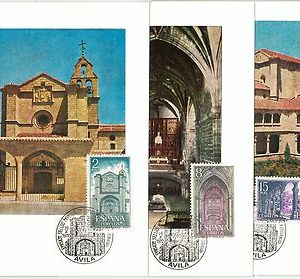 63727  - SPAIN - POSTAL HISTORY: set of 3 MAXIMUM CARD 1972 -  ARCHITECTURE