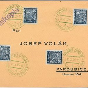 56676 - HORSE  racing - Czechoslovakia -  POSTAL HISTORY: Postmark on COVER 1935