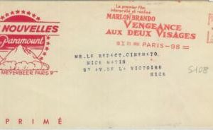 BK0081 - FRANCE - Postal History - MECHANICAL POSTMARK:  Cinema Marlon Brando!