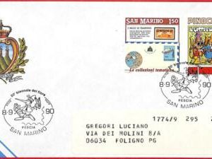 aa3138 - SAN MARINO - POSTAL HISTORY - Special Postmark on COVER 1990 Pinocchio