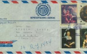 84278 - ECUADOR - POSTAL HISTORY -  AIRMAIL COVER to ITALY  1968 - ART Pictures