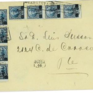 BK1747 - ARGENTINA - POSTAL HISTORY - Jalil # 133  2 strips of 4 on Cover  ERROR