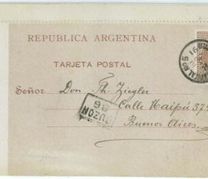 BK1756 - ARGENTINA - POSTAL HISTORY - STATIONERY LETTER  Jalil # Cap 3 -  ERROR!