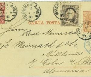BK1748 - ARGENTINA - POSTAL HISTORY - STATIONERY Card to GERMANY via PAQUEBOT