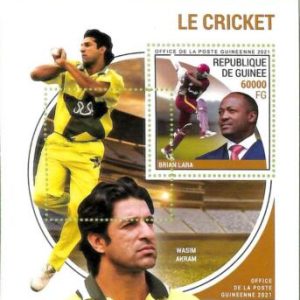 A8019 - REP.GUINEE -ERROR MISPERF Stamp Sheet - 2021 Sports Cricket