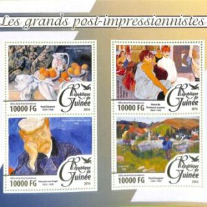 A8063 - REP.GUINEE -  Stamp Sheet - 2016 ART great post-impressionists