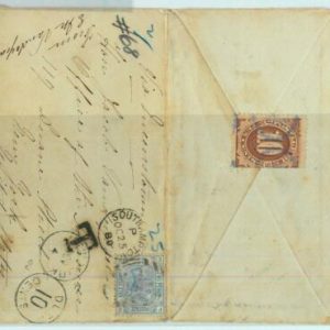 BK0776 - GB - POSTAL HISTORY - SG # 142 on COVER to USA - TAXED on ARRIVAL 1880