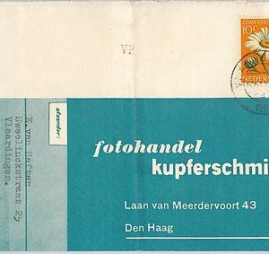 62486 -  THE NETHERLANDS - POSTAL HISTORY - 10 cnt SINGLE on COVER 1- FLOWERS