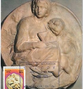 57445  -   NICARAGUA - POSTAL HISTORY: MAXIMUM CARD 1975 - ART Michelangelo