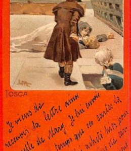 Lib7728 - VINTAGE Artist signed POSTCARD - Glamour MUSICL Tosca METLICOVITZ 1900