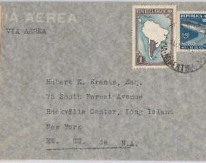 43345 -  ARGENTINA - POSTAL HISTORY  -  AIRMAIL COVER to USA - CENSOR TAPE 1943