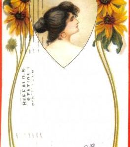 Lib7727 - VINTAGE Artist Illustraded POSTCARD - Glamour  1906 SUNFLOWERS
