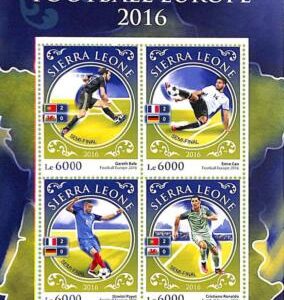 A8489 - SIERRA LEONE - Stamp Sheet - 2016  Football RONALDO Payet BALE
