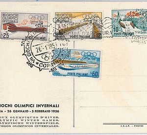 45759 - ITALY -  POSTAL HISTORY - 1956  FDC  - WINTER OLYMPIC GAMES