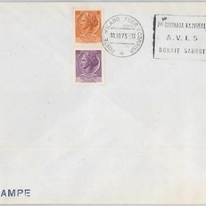 56792 - Italy - POSTAL HISTORY:  Mechanical Postmark on COVER 1975: BLOOD DONORS
