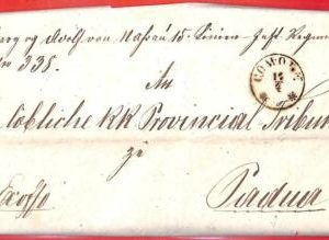 aa1907 - HUNGARY Austria - POSTAL HISTORY - PREPHILATELIC COVER from COMORN 1860