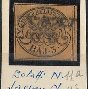 ANTICHI STATI -  STATO PONTIFICIO : Sassone 4b  /  Bolaffi 11a  - USATO - Diena