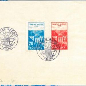 59944  - TURKEY - POSTAL HISTORY:  FDC Postmark on paper 1956 -  WATERFALLS