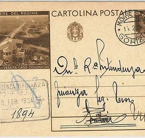 53646 - REGNO - INTERO POSTALE FOTOGRAFICO:  LITTORIA - CASE COLONICHE 1934