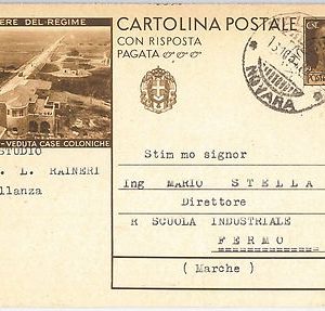 53647 - REGNO - INTERO POSTALE FOTOGRAFICO:  LITTORIA - CASE COLONICHE 1934