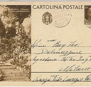 53648 - REGNO - INTERO POSTALE FOTOGRAFICO: GRIMALDI Imperia 1937 C 90 / 8
