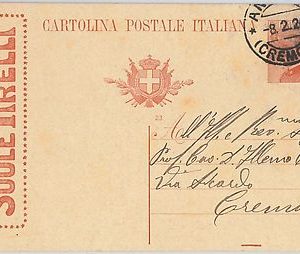 5365 - REGNO - INTERO POSTALE Pubblicitario: Suole Pirelli 1924
