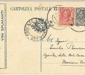 53653 - REGNO - INTERO POSTALE Pubblicitario: Sass # R 3 A Cinzano Vermouth 1921