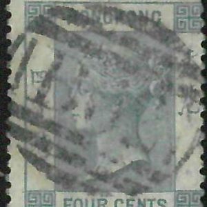 BK0998c1 - HONG KONG - STAMPS - SG #  9 ---  USED with black B62 Postmark