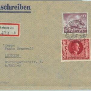 85156  - GERMANY - POSTAL HISTORY -  REGISTERED COVER 1943 - ARMOURED TANK