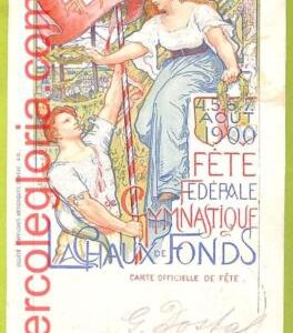 Lib7796 - SWITZERLAND -  VINTAGE POSTCARD - La Chaux-de-Fonds - 1900 GYMNASTICS