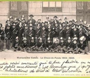 Lib7815 - SWITZERLAND -  VINTAGE POSTCARD - La Chaux-de-Fonds - 1904 MUSIC BAND