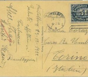 85175 - GERMANY - POSTAL HISTORY - Michel # 246f EF on POSTCARD to ITALY  1922