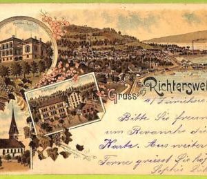 Lib7791 - SWITZERLAND -  VINTAGE POSTCARD - Gruss aus Richterswil  - 1898
